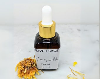 Organic | Honeysuckle Face Oil | Rosacea Oil | Face Moisturizer | Relief | Green Beauty | Face Oil | Boutique