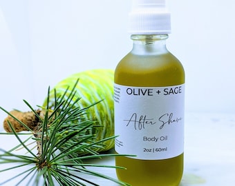 After Shave Öl - Kühlendes Körper & Gesichtsöl mit Minze | Natürliches botanisches Rasieröl für glatte Haut