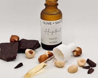 Face Oil – Organic Facial Oil, Non Comedogenic Face Oil Serum, Hazelnut Face Oil for Oily Skin, Minimalist Skincare