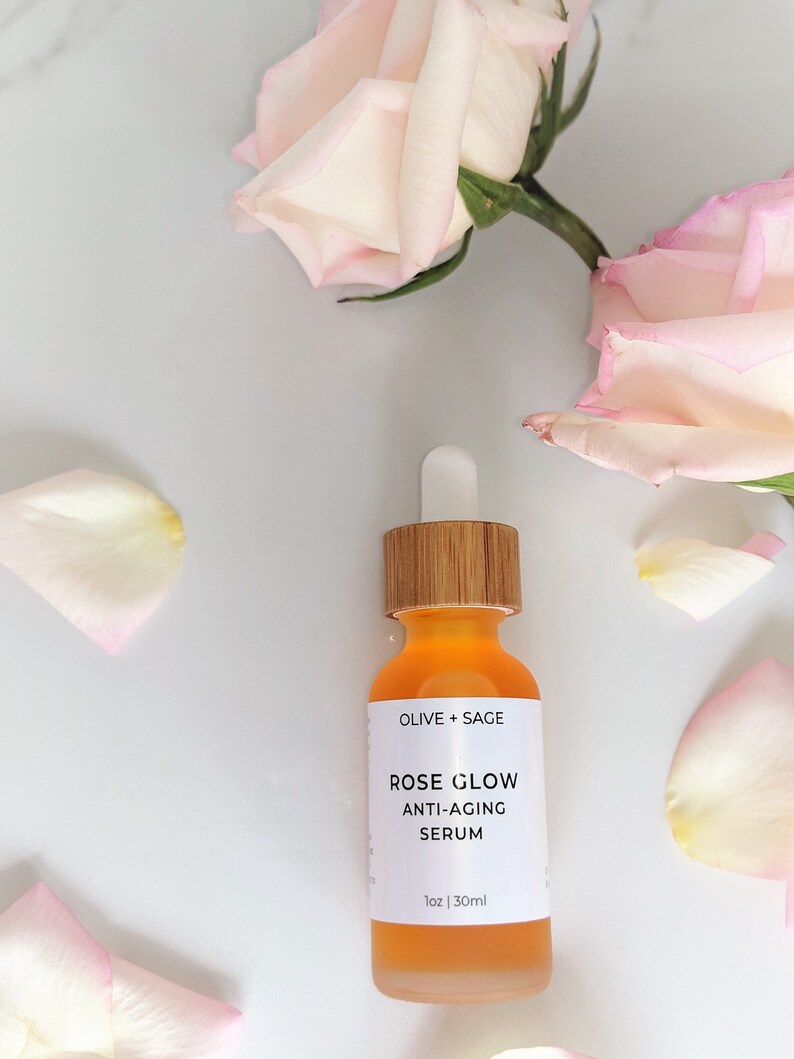 Rose Glow Face Serum Organic Vegan Essential Oils Etsy