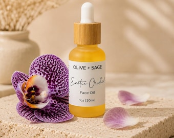 Organic Glow Serum – Botanical Face Serum for Radiant Skin | Lightweight Hydrating Face Oil with Orchid & Pomegranate