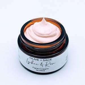 Organic | Lychee Rose Cream | Hydrating | Face Moisturizer | Dry Skin | Radiant | Rose Essential Oil