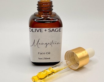 Organic Face Oil – Hydrating Facial Oil Serum with Sea Buckthorn, Evening Primrose and Mangosteen | Lightweight Botanical Skincare