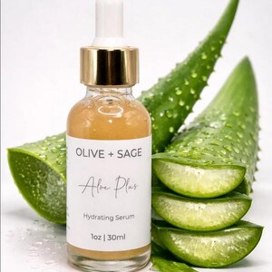 aloe vera hydrating face serum with botanical ingredients for soft refreshed skin