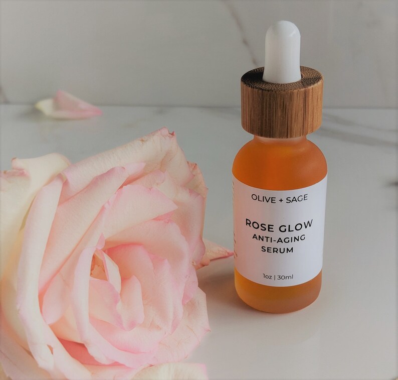 Rose Glow Face Serum Organic Vegan Essential Oils Etsy