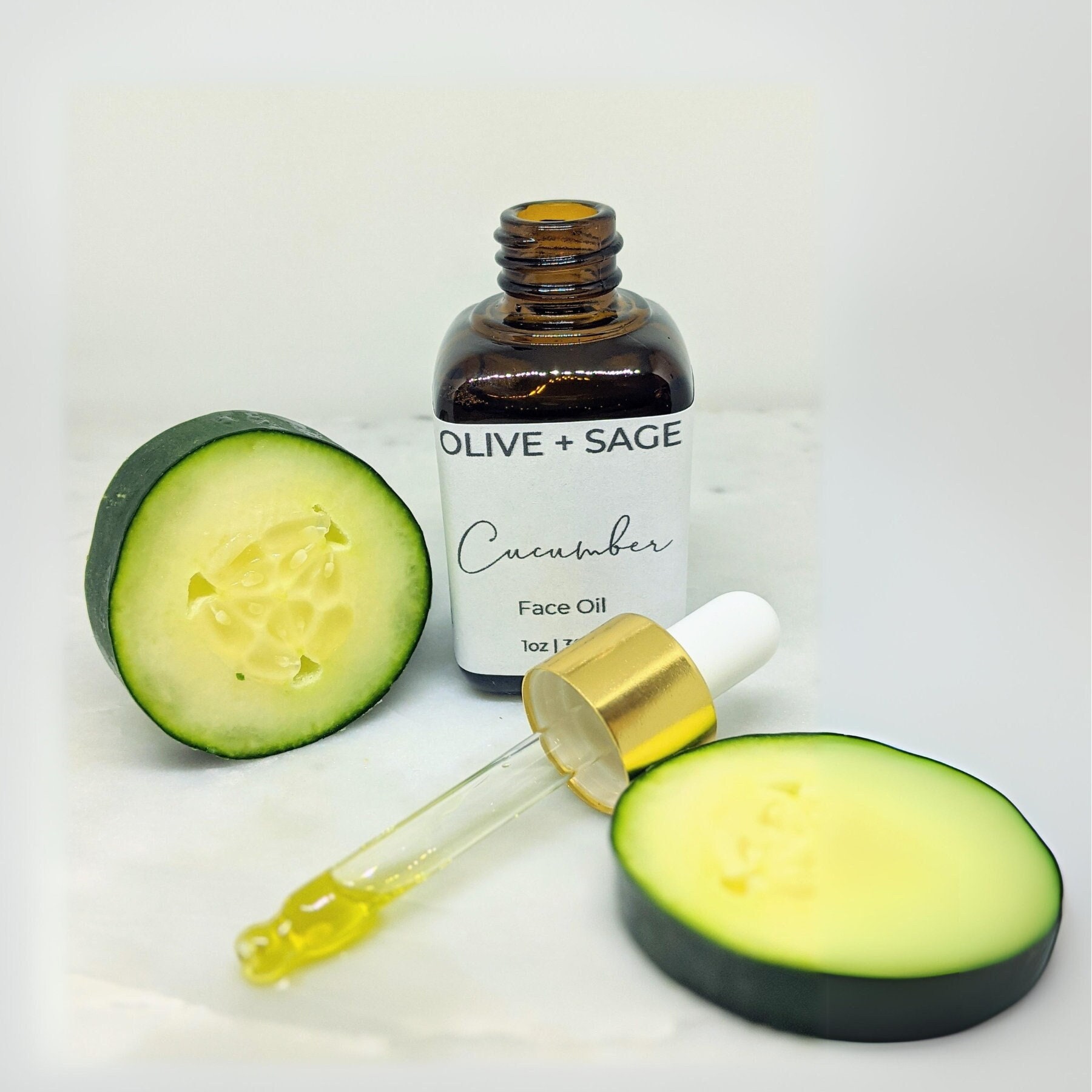 Cucumber, Face Oil, Soothing, Softness, Elasticity, Hydrating, Organic, Boutique