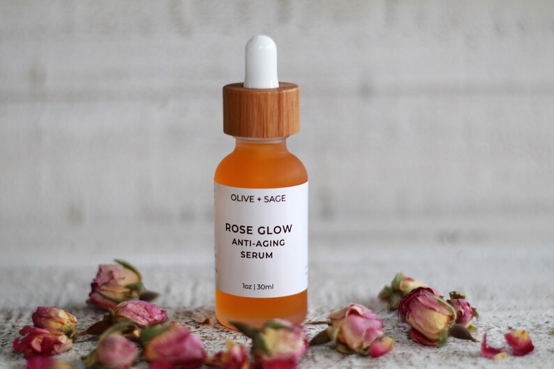 Rose Glow Face Serum Organic Vegan Essential Oils Etsy