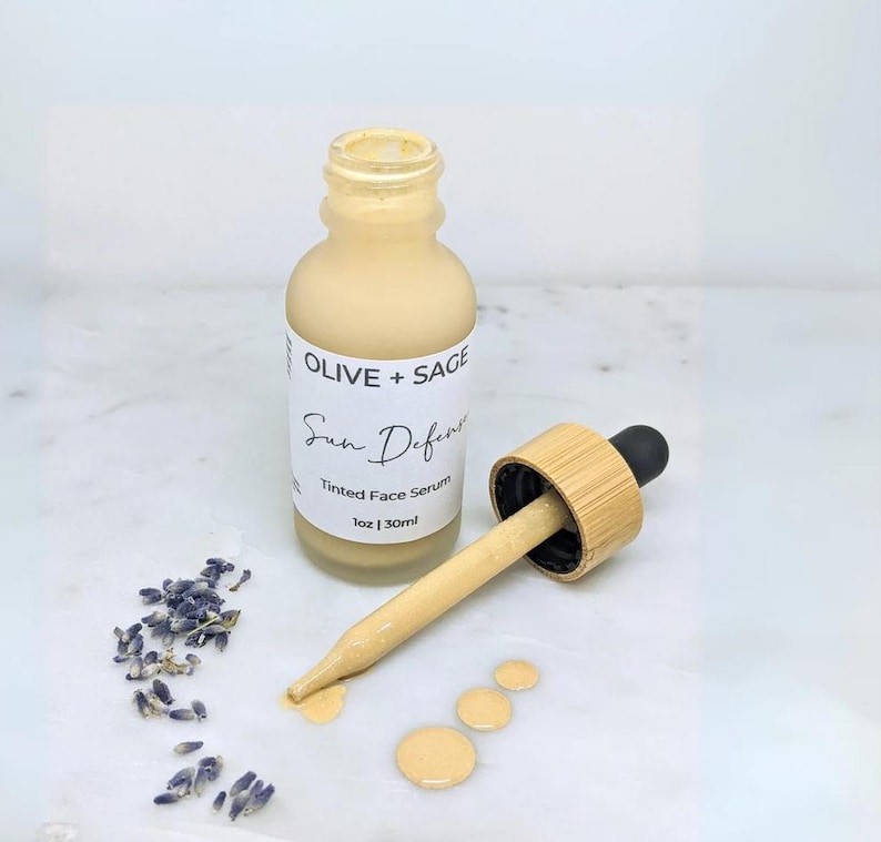 tinted zinc face oil serum with mineral formula for smooth natural finish