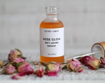 Rose Face Serum for Dry & Mature Skin | Glow Boosting Face Oil | Botanical Skincare for Radiant Skin