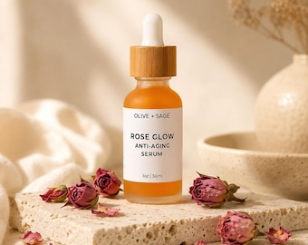 Rose Face Serum voor de droge en rijpere huid | Glow Boosting Gezichtsolie | Botanische huidverzorging voor een stralende huid