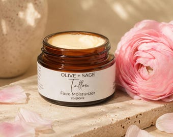 Crème de suif - Hydratant quotidien de suif de boeuf pour le visage et le corps | Crème naturelle pour peau sèche et sensible
