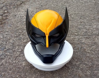 Wolverine Battle Armored Cowl Helmet round bottom of the ears for Cosplay