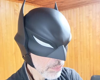 Gargoyle of Gotham Cosplay Helmet | Matte Black Vigilante Mask | 3D Printed Wearable Cowl | Dark Knight Inspired Armor | Comic Cosplay Prop