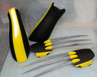 Wolverine-Inspired Armor Gauntlets – Finished Forearm Bracers for Cosplay, LARP & Display  Clawed Hero Costume Prop