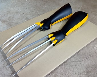 Wolverine Claws Gauntlets Forearm for Cosplay Yellow/Black