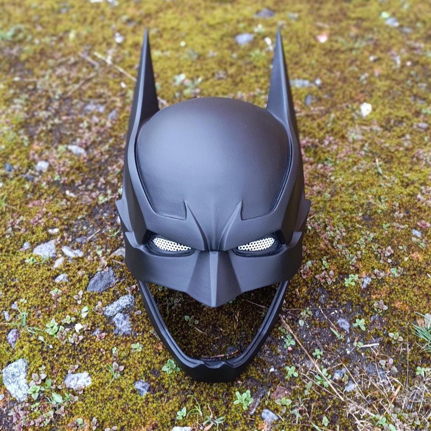 Dark Knight Helmet – Cosplay Armor Mask – Fantasy Warrior Helmet – Gothic Knight Costume –Superhero Battle Helmet – Heroic Roleplay Prop