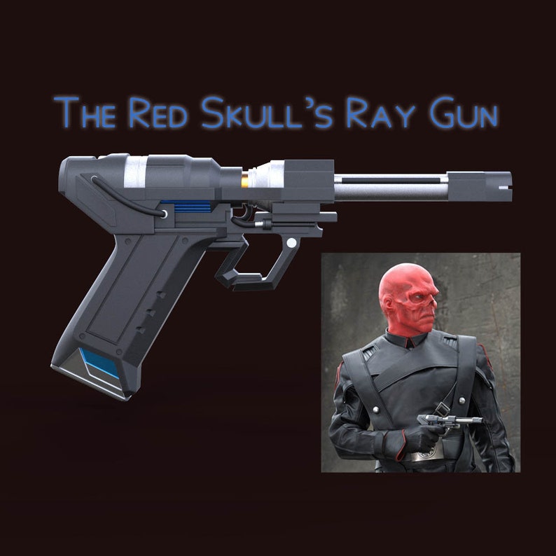 The Red Skulls Ray Gun 3D Model STL file Etsy