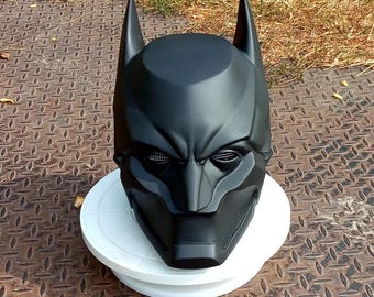 Black Dark Night Samurai Helmet without mouth and teeth for Cosplay