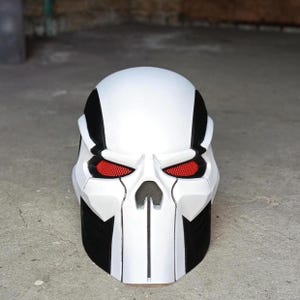 Finished Punisher Bane Cosplay Helmet – Hand-Painted - Superhero Mask Prop for Comic Con, Halloween, LARP, Costume