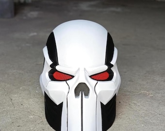 Finished Punisher Bane Cosplay Helmet – Hand-Painted - Superhero Mask Prop for Comic Con, Halloween, LARP, Costume