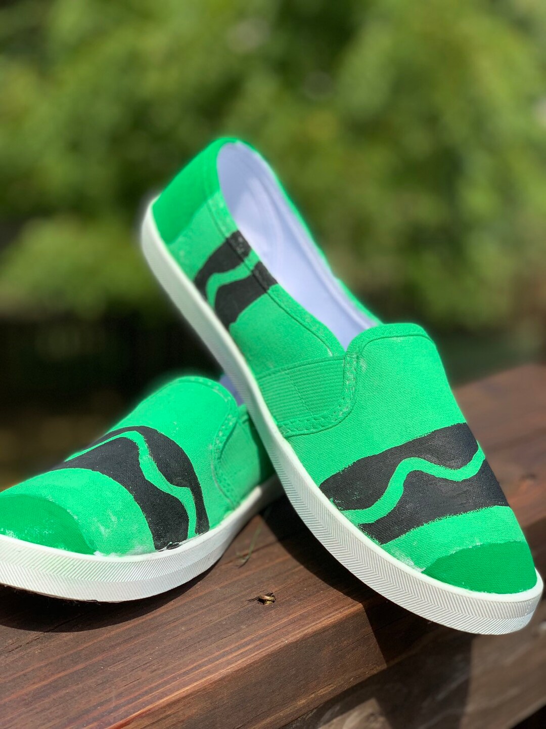 Hand Painted Crayon Shoes Custom Color Etsy