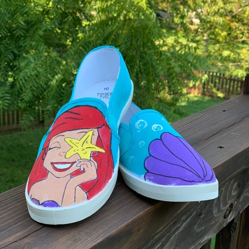 Little Mermaid Painted Shoes Etsy