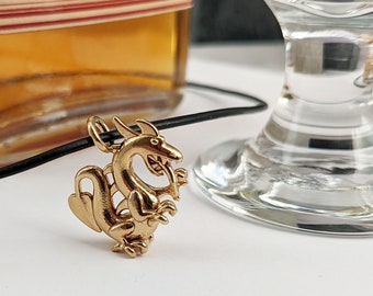 Dragon Pendant on a Black Leather Cord