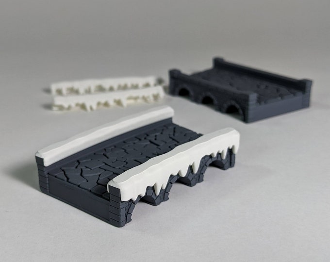 Arced Track Risers 8mm set of 6 11.25 Radius, Miniature Bridge, Village