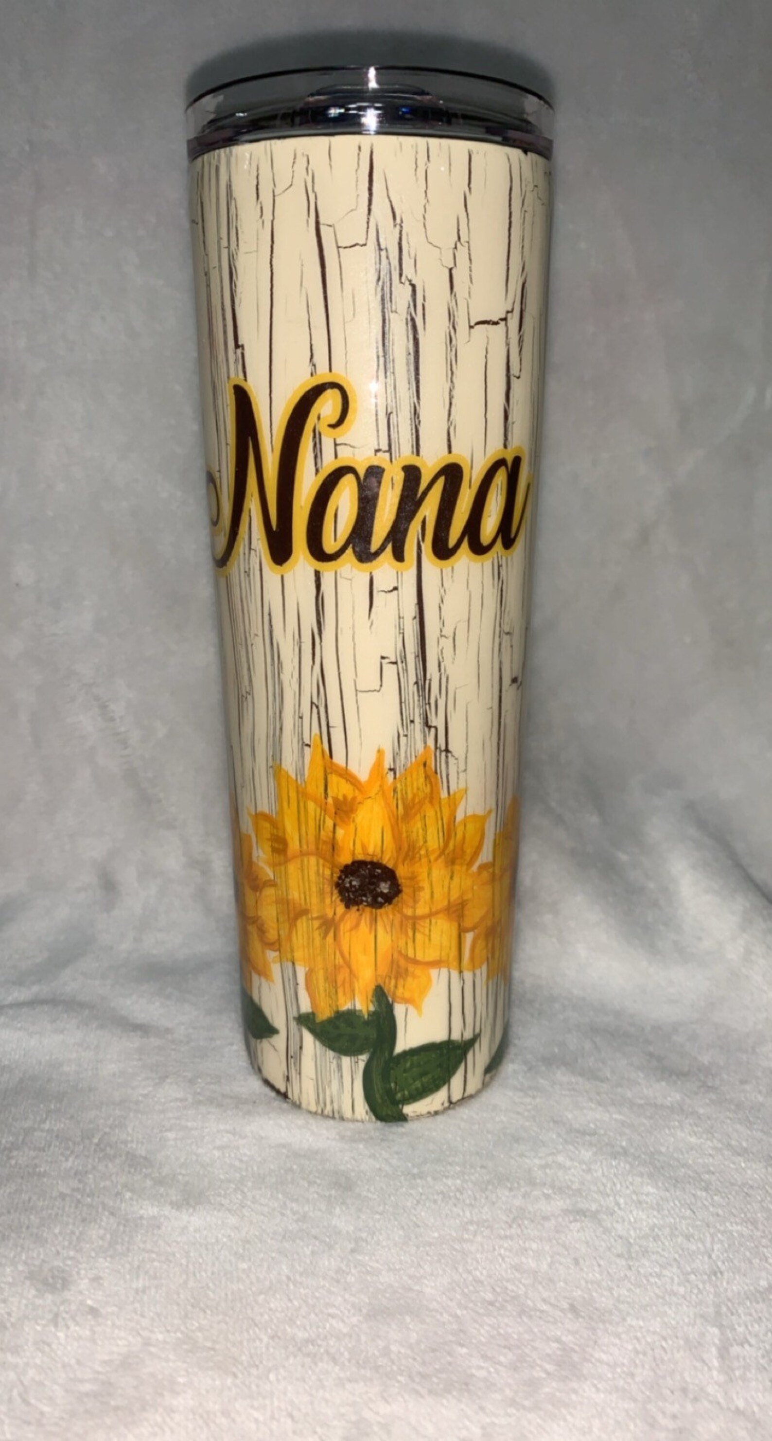 Custom Hand Painted Crackle Tumbler Etsy