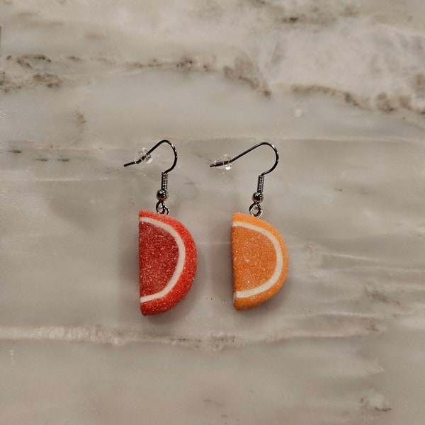 Jewish Passover Jelly Fruit Candy Earrings (mismatched)