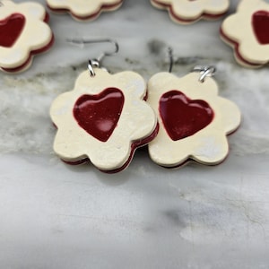 Linzer Cookie Earrings (slightly weighted)