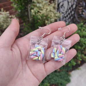 Marshmallow Twists Bag Earrings