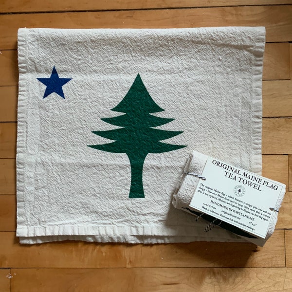 Original Maine Flag Tea Towel