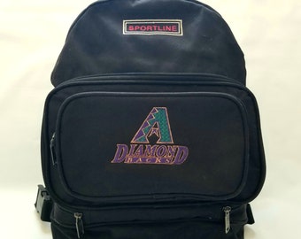 VTG 90s Y2K Diamondbacks Black Nylon Sportline Convertible Backpack Utility Bag
