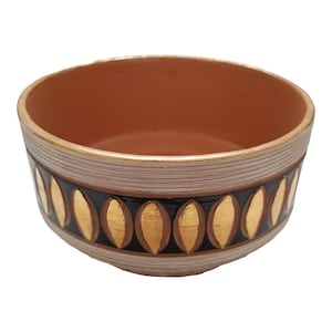 Vintage MCM Aldo Londi Bitossi Gold White Bowl