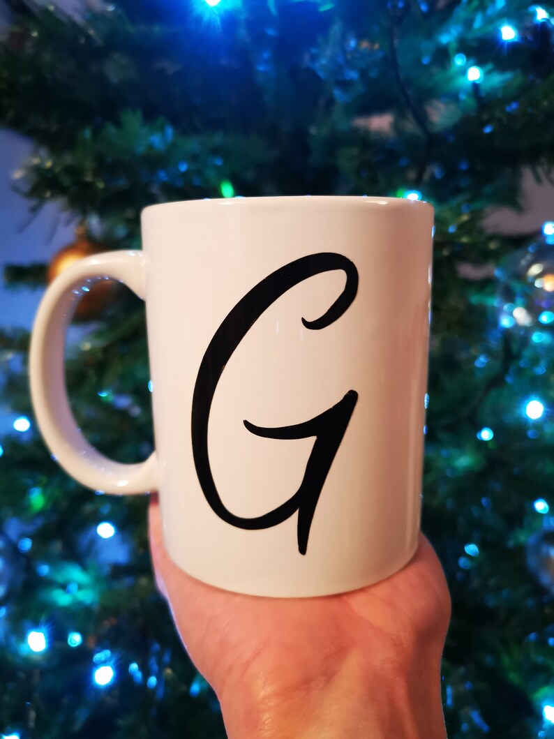 Initial Mug Personalised Etsy