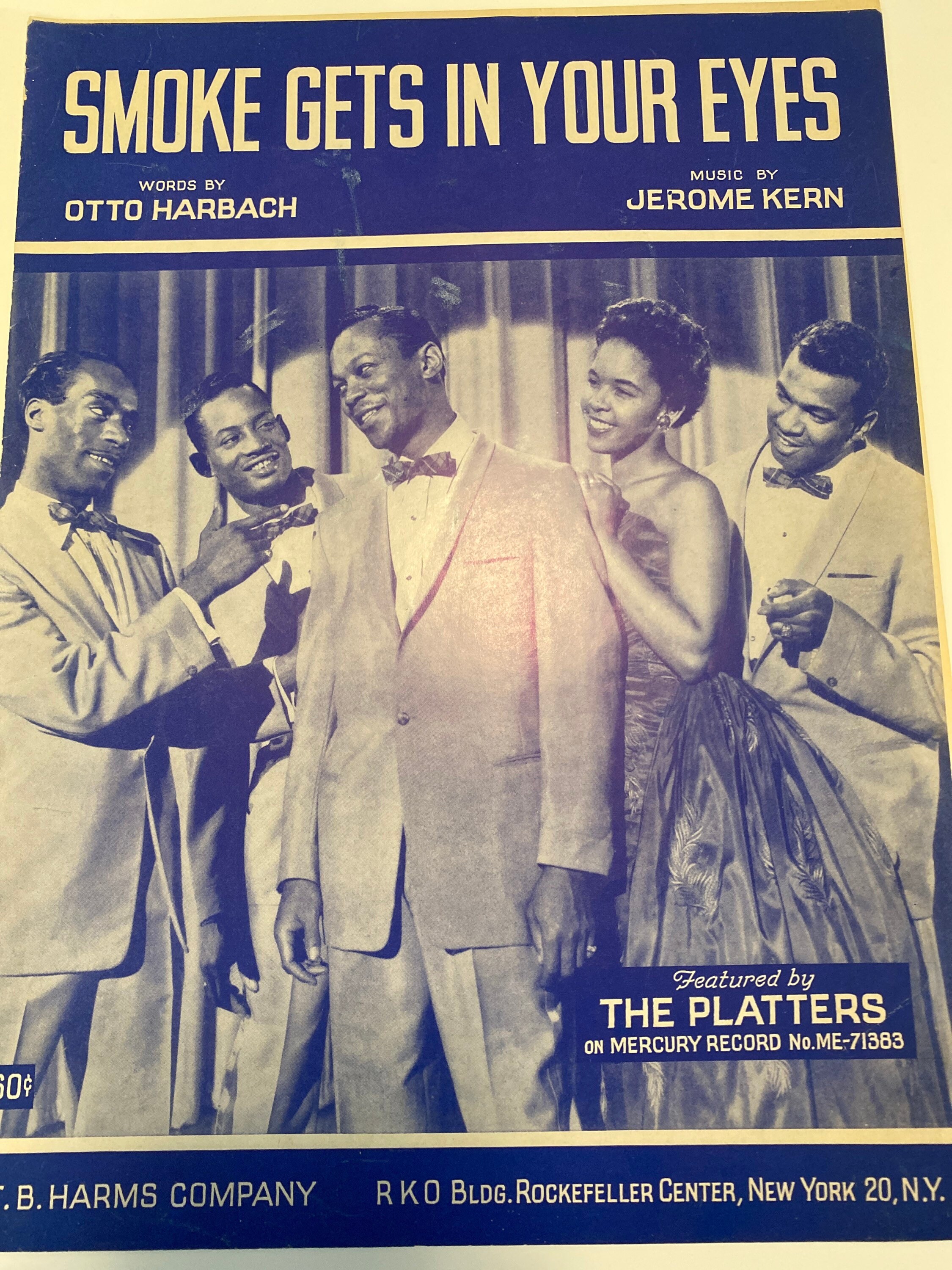 1933 Smoke Gets In Your Eyes by Jerome Kern Vintage Vocal Etsy