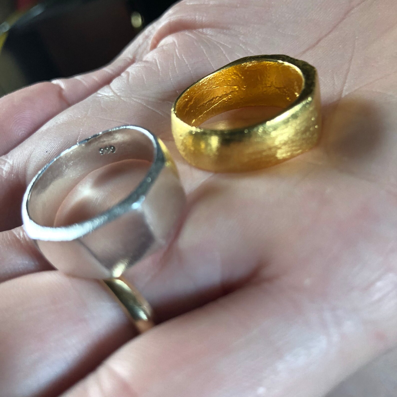 24k gold jewelry solid 24k gold ring 18 grams sand cast matte  Etsy