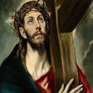 Christ carrying the cross print