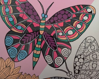 Color by Number butterflies