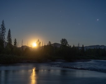 Full Moon, South Fork Flathead River, MT - DIGITAL DOWNLOAD -