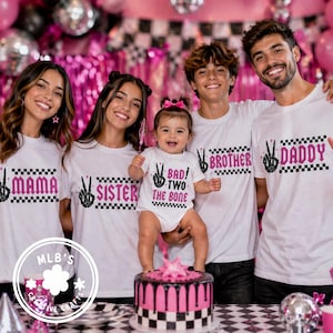 Bad Two The Bone Girl Birthday PNG Bundle | 2nd Birthday Girl PNG | Pink Rock N Roll Birthday | Matching Birthday PNG | Digital Download