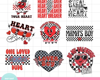 Boy Valentine's Day PNG Bundle | Valentine's Day PNG Bundle | Kids Valentine's Day PNG | Digital Download | Digital Files