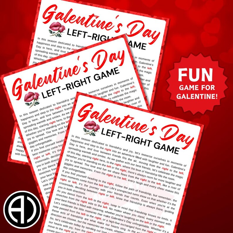 A Shot at Love Galentines Day Left Right Game