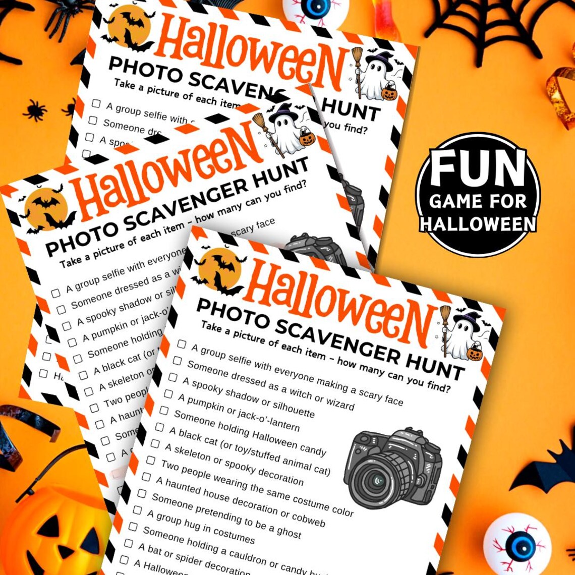 Halloween Photo Scavenger Hunt Game, Halloween Games for Kids Teens ...