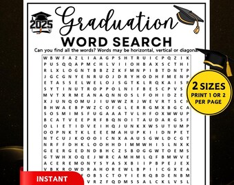 Graduation Party Word Scramble Game Cards - 50 Pack College High School Celebration Activities