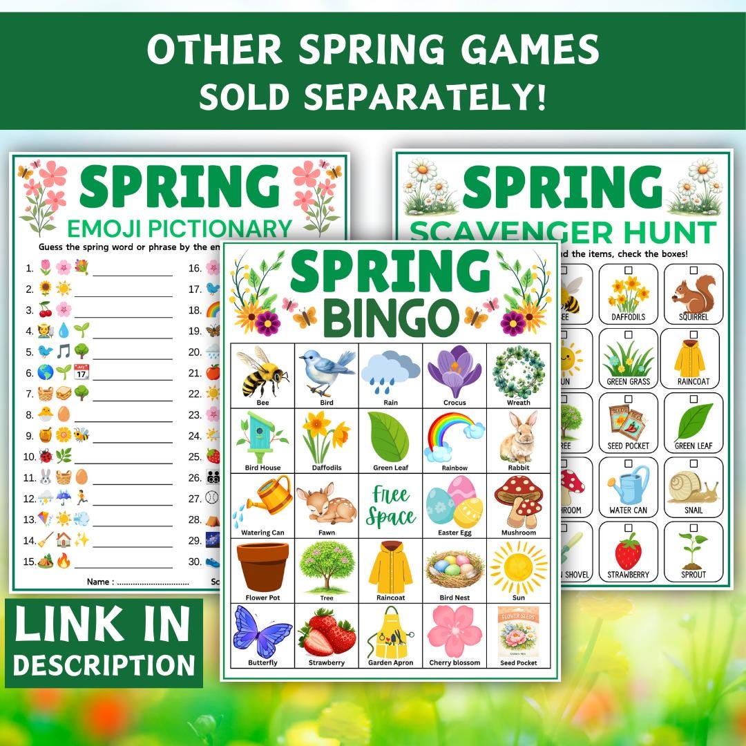 Spring Trivia Game, Spring Trivia Quiz, Printable Spring Game, Spring ...