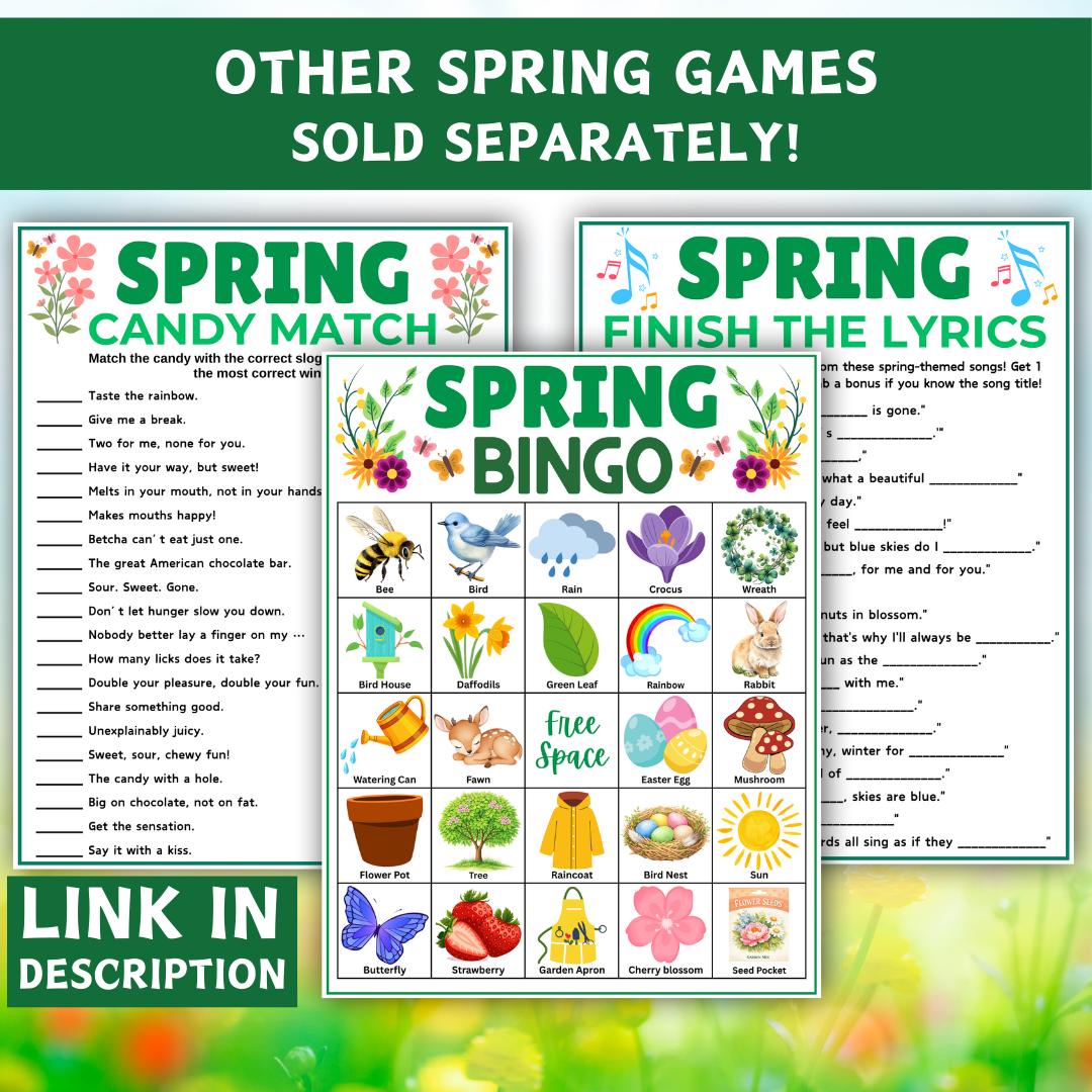 Spring Riddle Sheets For Kids Pdf Spring Riddle Game, Printable Spring Trivia Game, Riddle Quiz, Senior ...