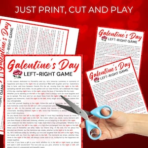 Left Right Galentine's Day Game, Pass the Prize Gift Exchange Game, Printable Party Game, Ladies Night Activity, Galentines Party Idea Games image 6