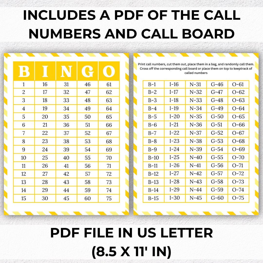 30 Printable Bingo Cards | 1, 2 and 4 per Page, Games for Senior ...